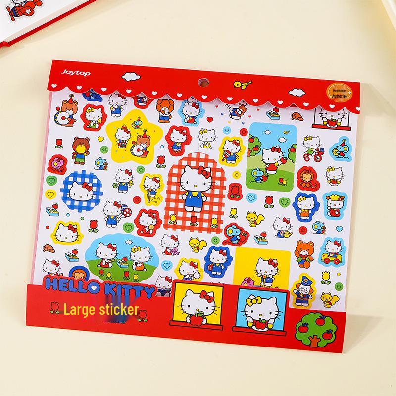 Yue Mu Hello Kitty Large Sticker Journal – Cute Cartoon DIY Collage Patterns 230x200mm