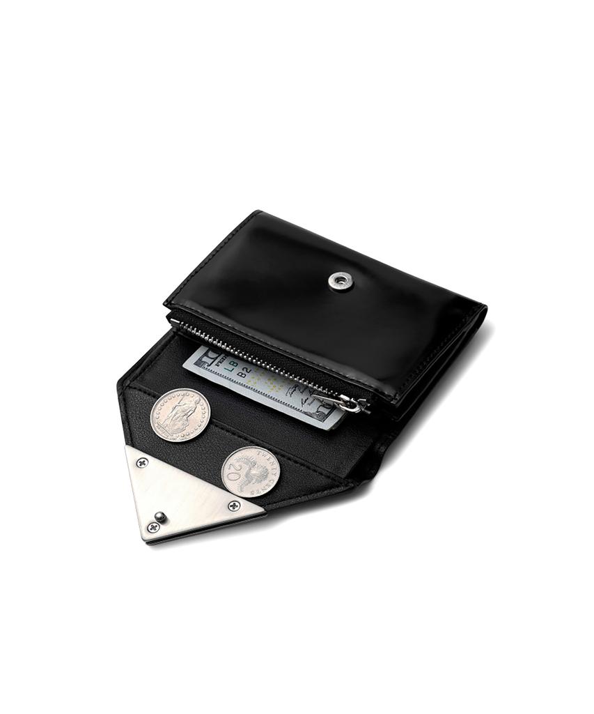 Fennec Lacquer Triangle Wallet - Matt Black