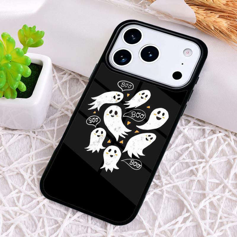 HALLOWEEN Ghost TPU Phone Case for iPhone 17 Air 16 15 11 12 14 13 Pro Max Shockproof Cover