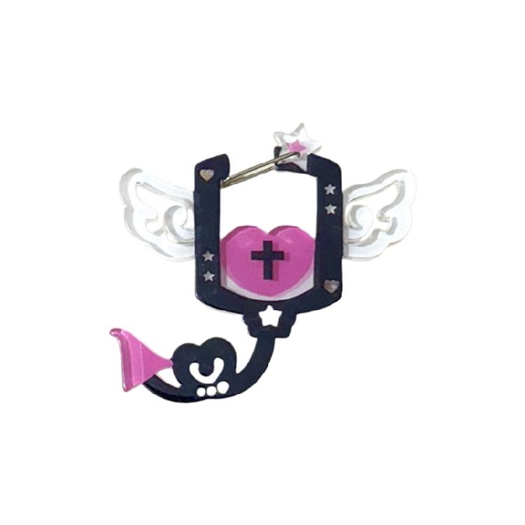 

Acrylic Key Accessories Practical Key Management Solution Cartoon Key Chain Carabiner Clip For Everyday Carry Gifting чорний