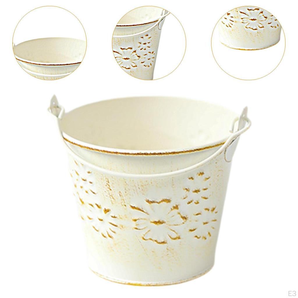 Găleată de fier 10x8cm pentru plantat și uz casnic