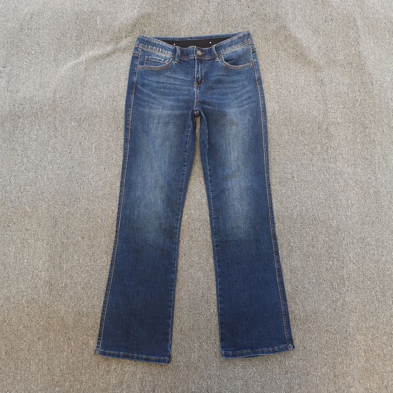 

Европейские и американские джинсы в стиле слим, ретро, со средней посадкой Dark blue 20W