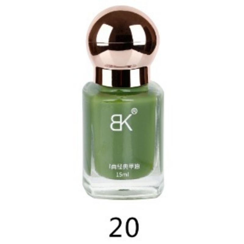 Color Nail Polish No Bake Oily Lasting Non-peelable Large Capacity Nail Care Nude Color Square Bottle 15ml