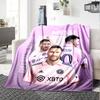 Leo Messi's Iconic Jersey Blanket Warmthful Decor Suitable for Bed Picnics Seaside Four Seasons Universal Stylish Decor Birthday Christmas Gift Blanke