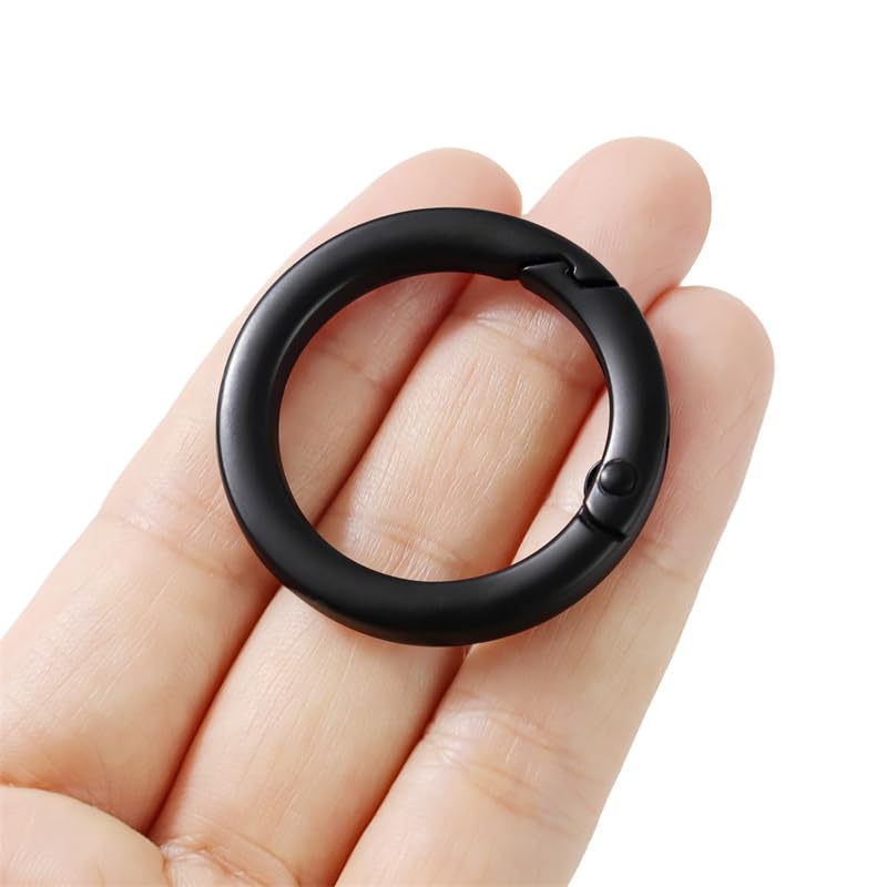 [TANJUN] Set of 4 round carabiner key ring key ring ,lightweight storage Easy to fix Easy to remove one touch Stylish, perfect for backpacks, wallets,