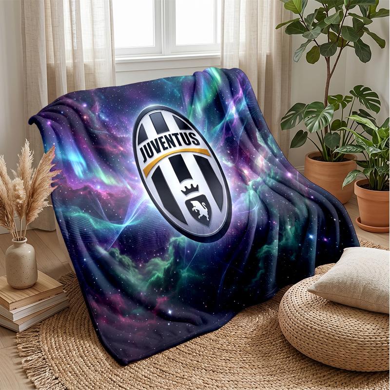 Juventus FC Themen-Decke Weiche Flanell-Decke Plüsch-Überwurf Gemütliche Sofa-Bett-Decke für Wohnkultur