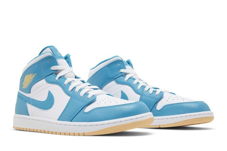 Men's Sneakers Jordan 1 Mid Aquatone Aquatone/Celestial Gold/White