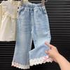 Spring & Autumn Flared Jeans for Baby Girls - Stylish Korean-Inspired Casual Wear