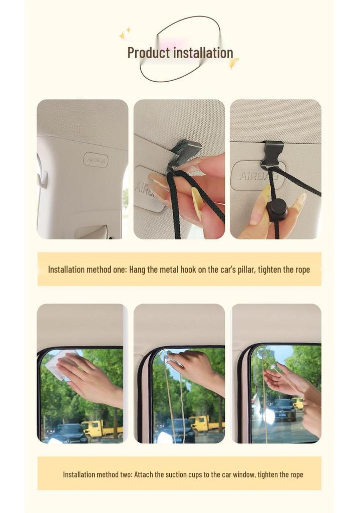 Car Partition Curtain: Front & Rear Blackout Sun Shade for Baby, Heat Insulation, Privacy, Anti-Peep, Cartoon Design