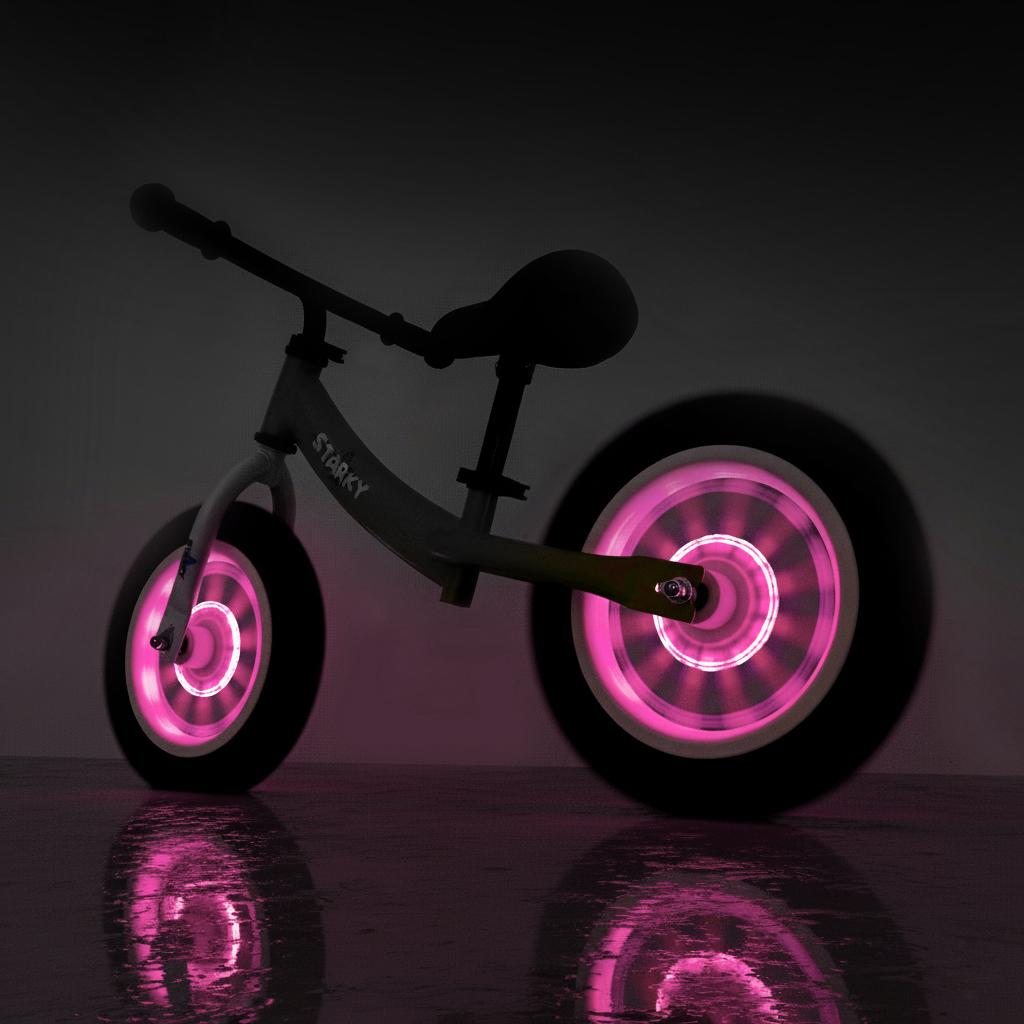 Lila Laufrad mit 12 Zoll Rädern und LED-Leuchten, Stahlrahmen für Mädchen