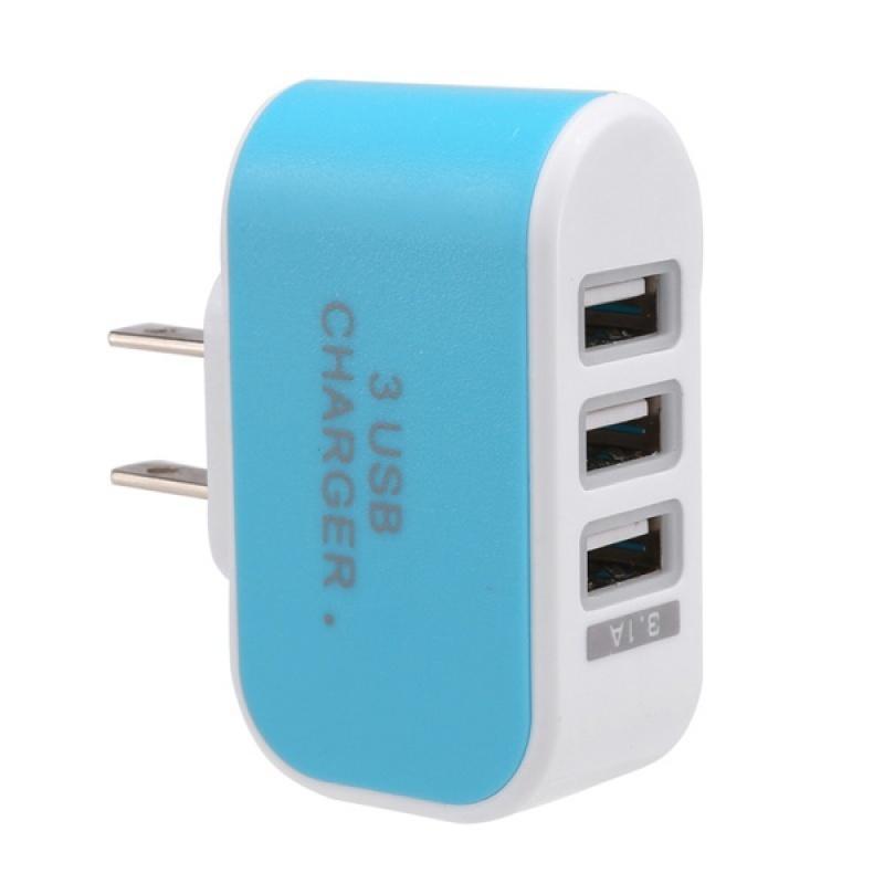 3.1 A Triple USB 3 Port Wall Home Travel AC Charger Adapter for Samsung iPhone