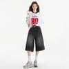 Women's 7/8 Wide-Leg Jeans 2026 Vintage High-Waisted Slimming Loose Pleated Pants
