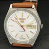 Seiko 5 AUTOMATIC VINTAGE 6309A JAPAN MENS WHITE COLOR DIAL WATCH A702624-1