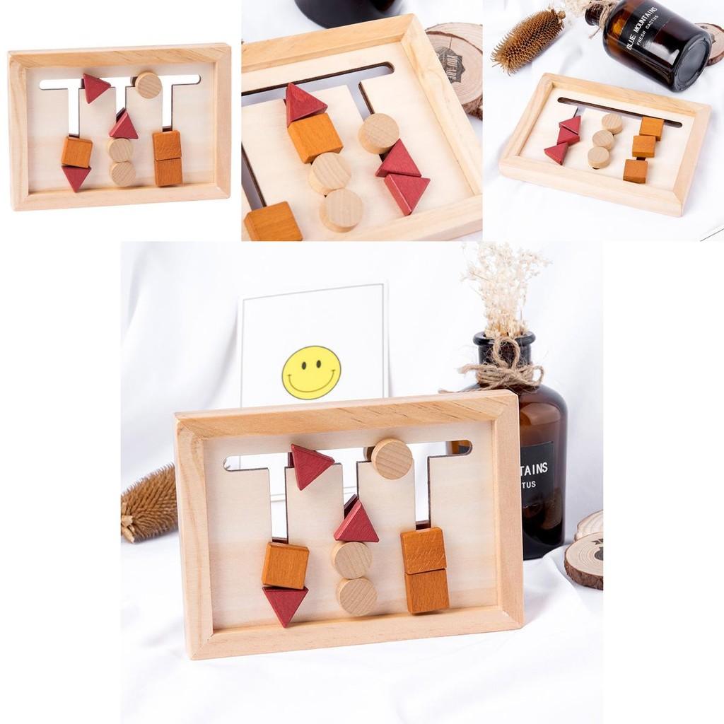 Wooden Shape Matching Game Board Children Puzzle Toy For Early Learning