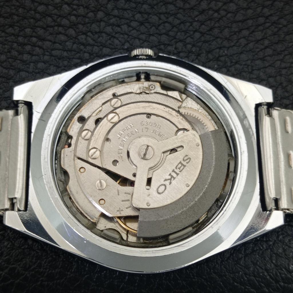 AUTOMATIC VINTAGE REFURBISHED SEIKO 5 6309A JAPAN MENS ORANGE WATCH a442573-1