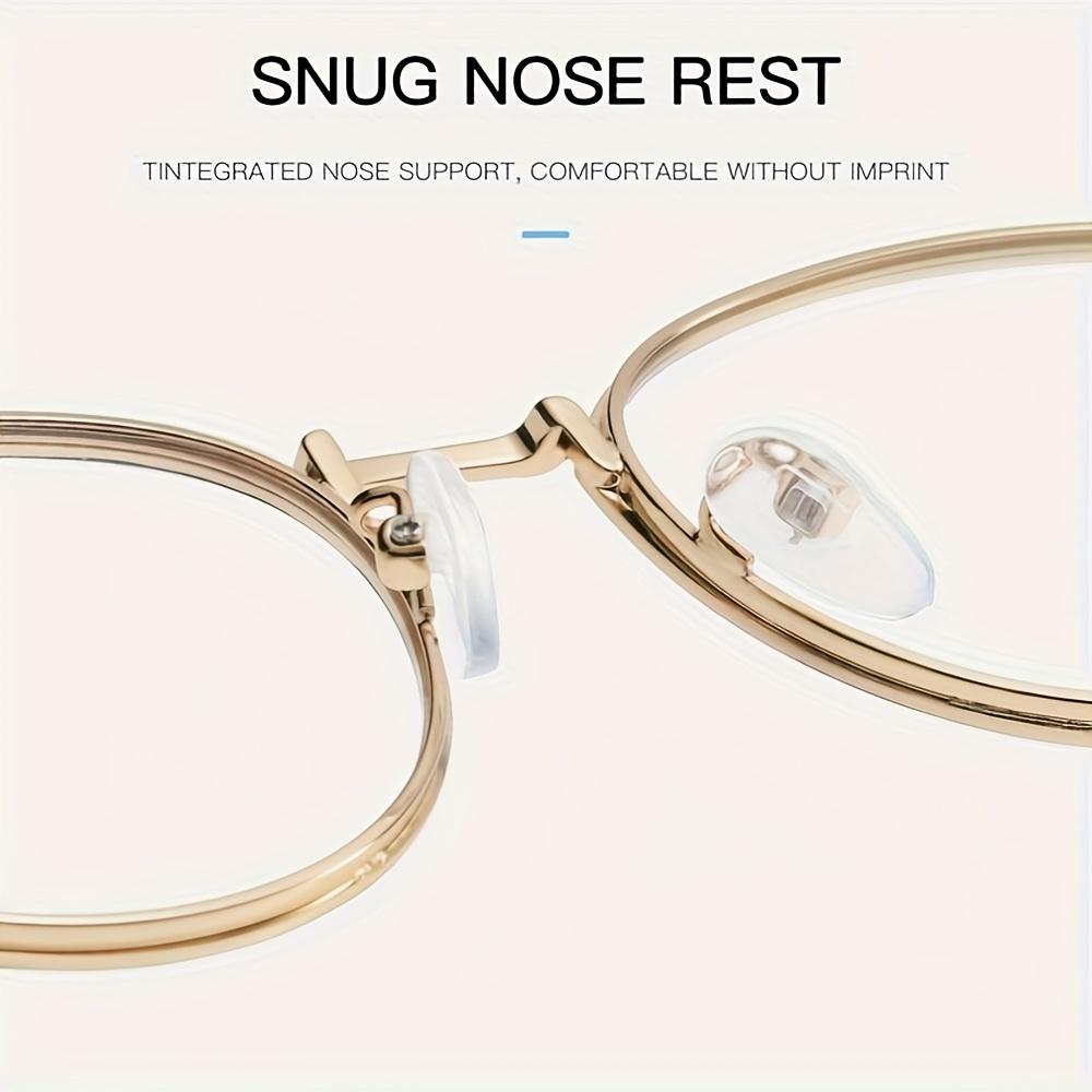 1Pcs New Style Of Men And Women Vintage Metal Oval Glasses Frame Anti-Blue Color-Changing Glasses