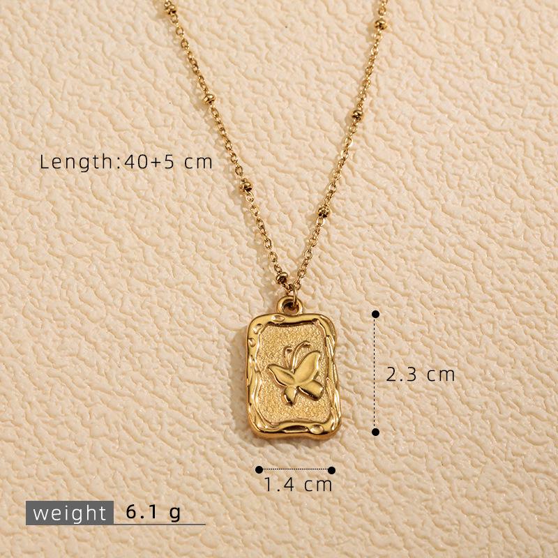18K Gold Plated Sunflower Rose Necklace – Versatile, Fade-Resistant Stainless Steel Clavicle Chain