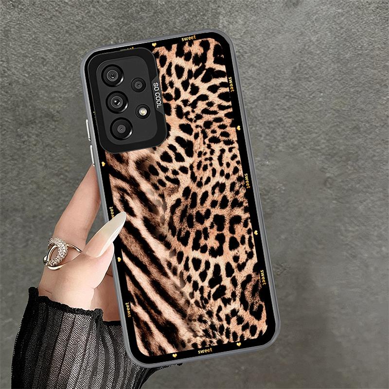 Fashion Sweet Leopard Print Shockproof Phone Case for Samsung A17 A16 A15 A14 A37 A57 A36 A56 A26 A35 A55 A25 A34 A54 A24 A13 A2