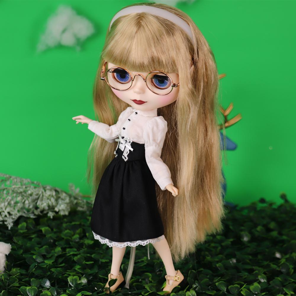 Outfits for ICY DBS Blyth Doll Skirt Wiith Corset and Shirt for Joint or Rubber Body Vintage Dressing 1/6 Bjd