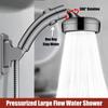 With Stop Button High Pressure Shower Head Plastic Rainfall Showerhead  Bathroom Accessories
