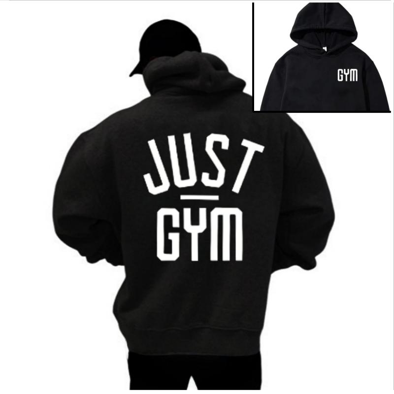 Sudadera con capucha deportiva con gráfico de gimnasio para hombre sudadera d calle Harajuku top informal elegante adecuado para