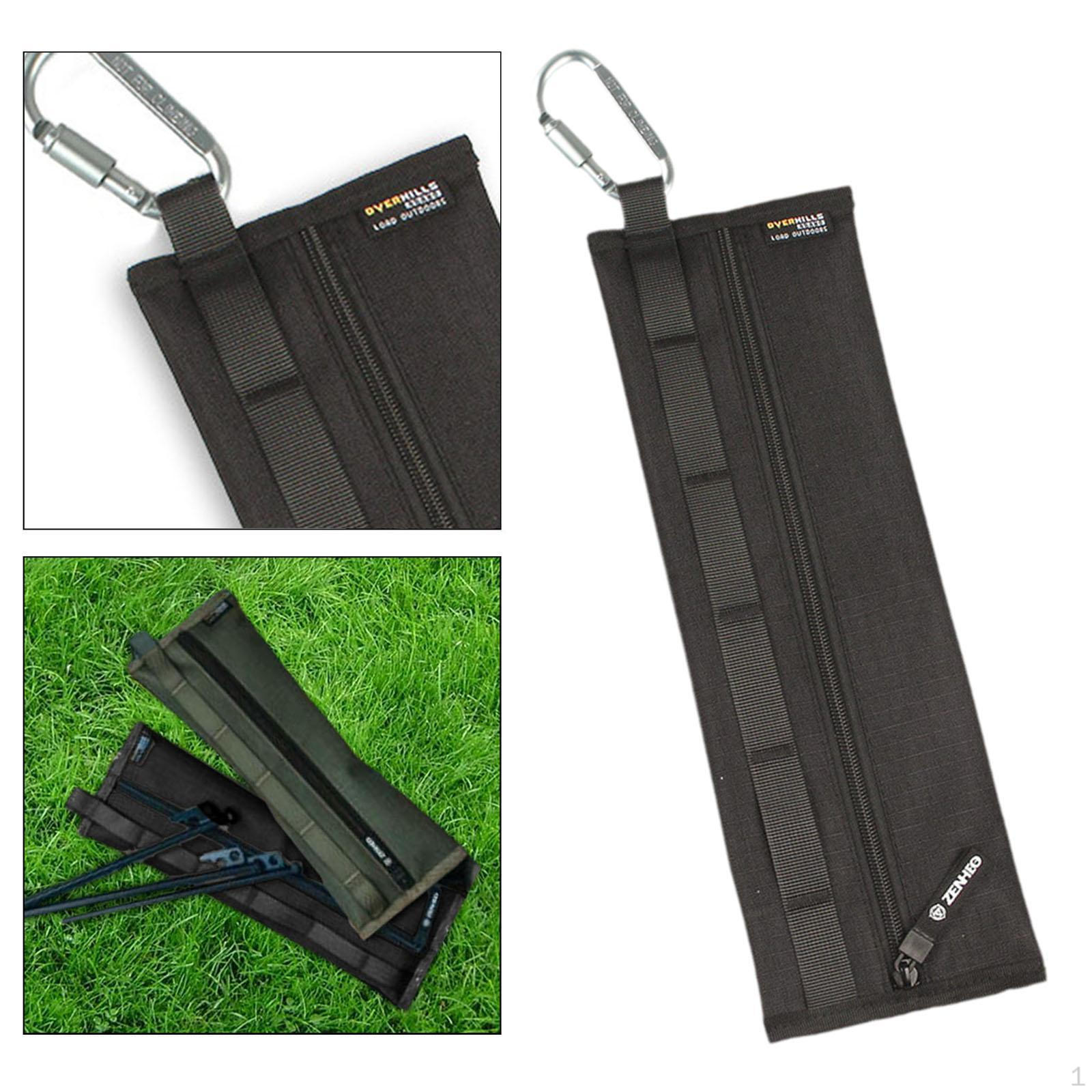 

Camping Gear Organizer Long Strip Storage Pouch for Outdoor Activities чорний