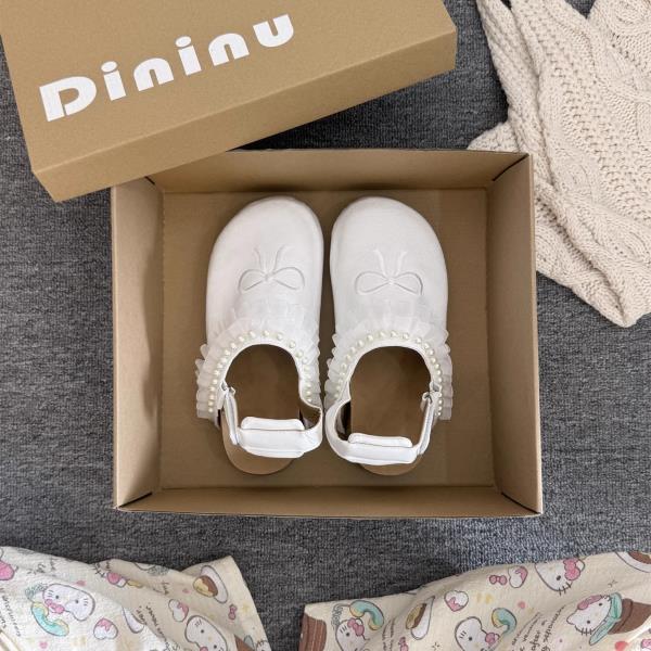 

Модная женская обувь-сандалии, клоги с закрытым носком на каблуке, шнуровка, джинсовые женские, увеличивающие рост, лето 2025, шнурки для девочек, толстая подошва, новые 35