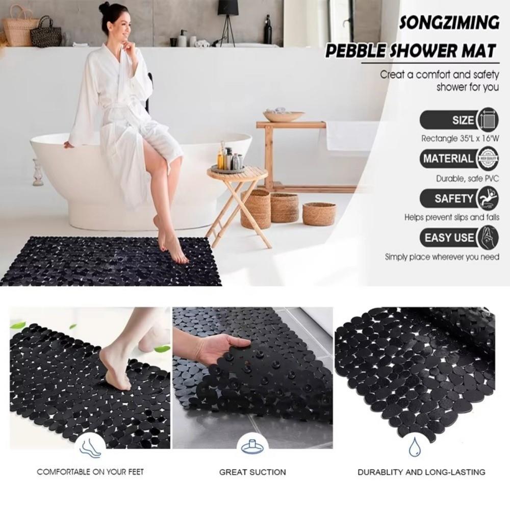 PVC Bathroom Mat Non-Slip Bathtub Beside Mat New Floor Shower Mats