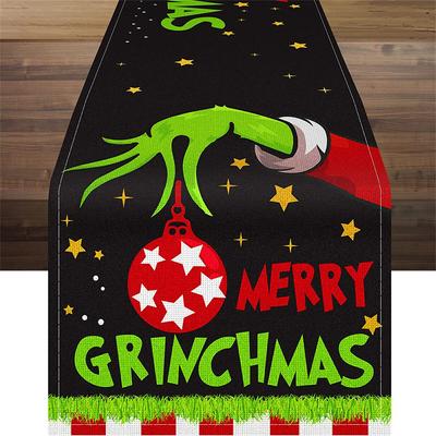 Grinch Christmas Table Runner Merry Xmas obrus vianočné ozdoby
