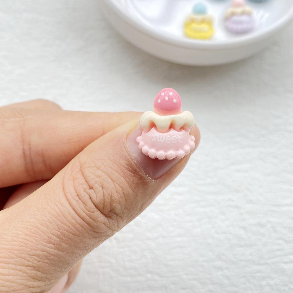 30Pcs Cute Mini Cartoon Ice Cream Cake Nail Art Resin Designer Charms DIY Craft For Nail 3D Decorations Jewelry