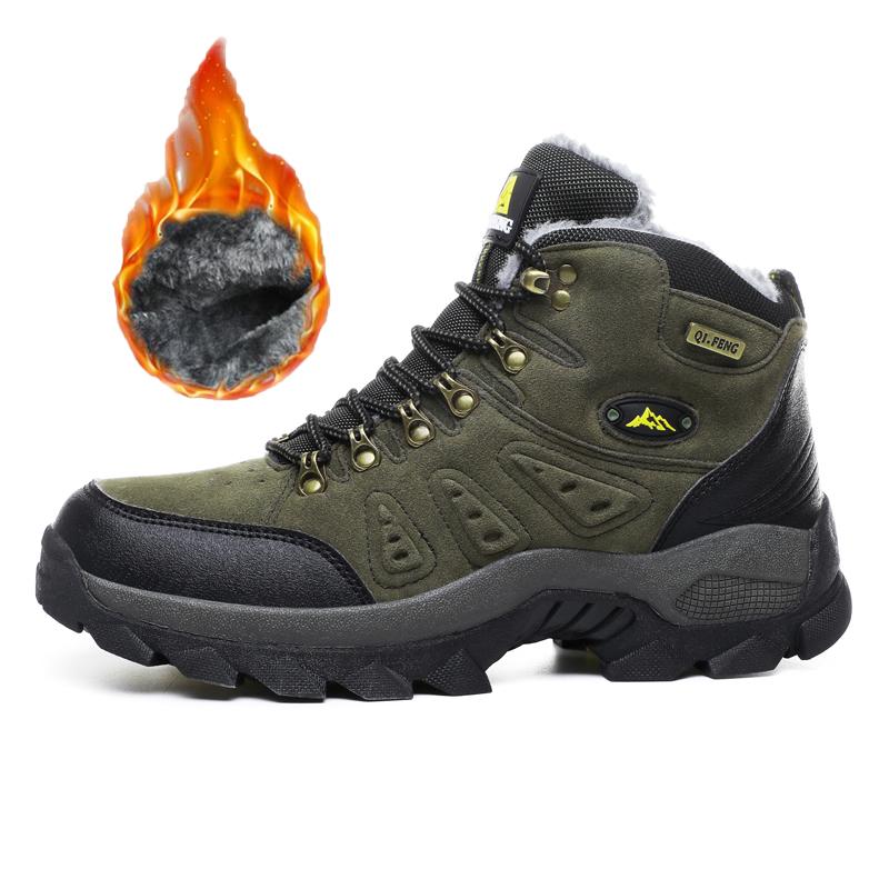 

36-48 Пара Плюс Плюс Плюс Размер Модные и Мягкие Теплые Высокие Ботинки Из Хлопка Зимние Ботинки Для Отдыха На Открытом Воздухе Походная Обувь 48 армия зеленый