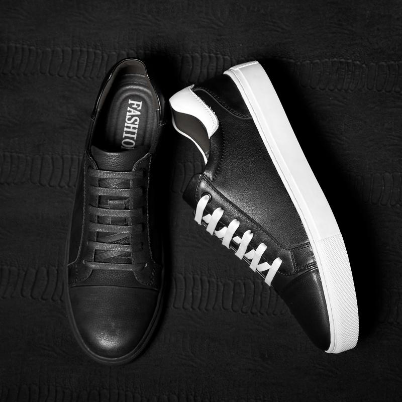 Trendy Brand Men's Genuine Leather Casual Shoes Sports Shoes Men's Outdoor Hiking Shoes Park Walking Shoes Free Delivery