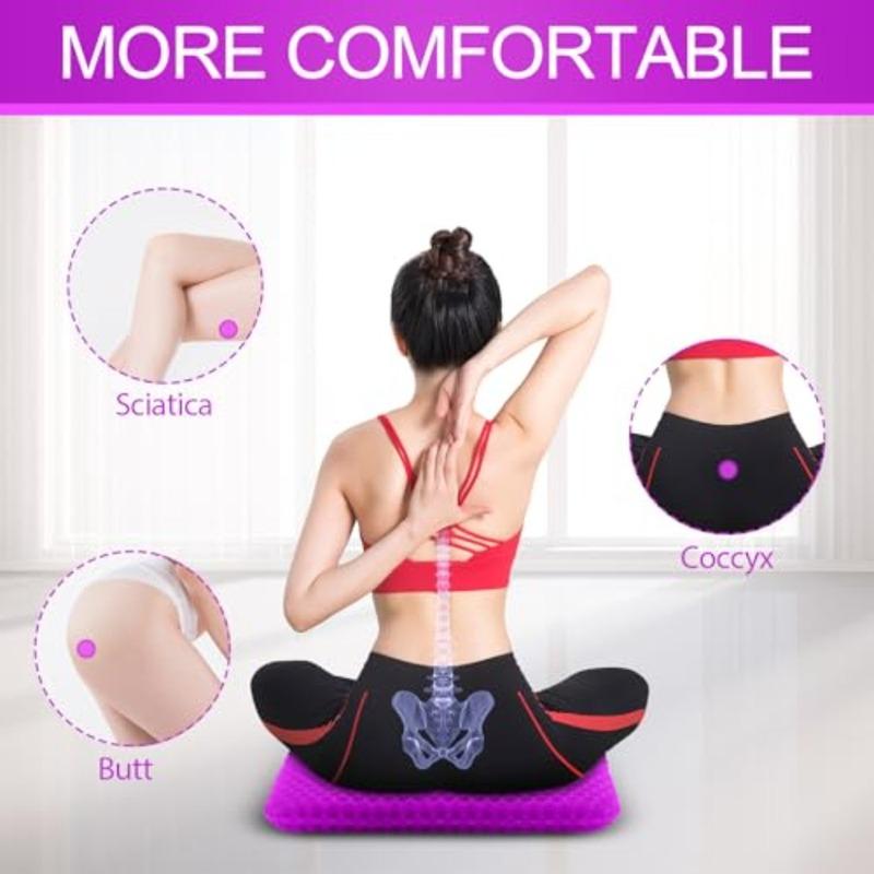 Gel Seat Cushion for Long Sitting Large and Thick,Soft and Breathable, Gel Cushion for Wheelchair, Gel Chair Cushion for Hip Pa