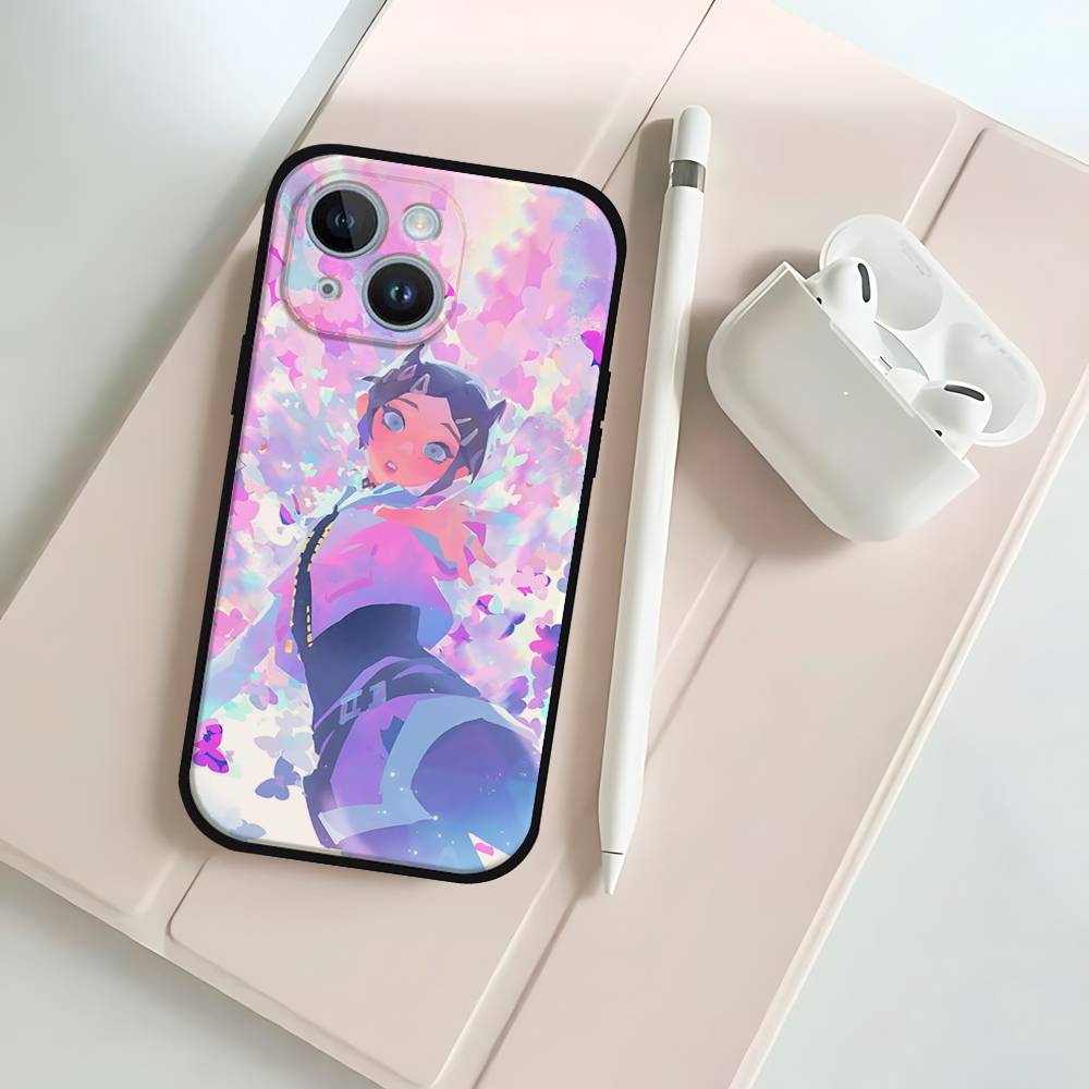 Cute C-Clove V-ValorantS Phone Case Phone Case For IPhone 17 16 15 14 13 12 11 X XR XS Plus Pro Max Mini Soft Black Cover
