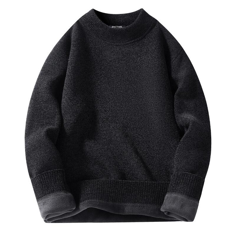 Paul Frank Men's Plush Lined Heavyweight Winter Round Neck Sweater