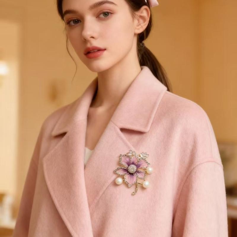 

Модные нежные броши с фиолетовыми и сиреневыми цветами для женской одежды, пальто, банкетные аксессуары, подарки 1pc