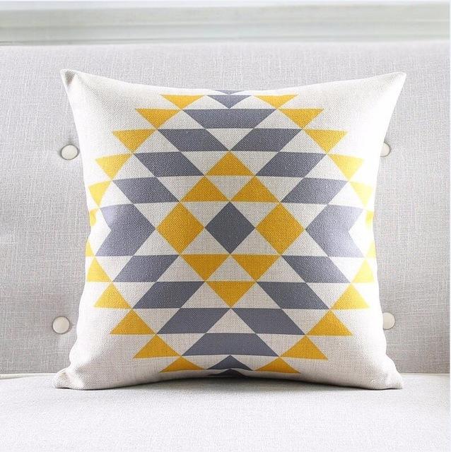 Design Nordic Geometric Striped Sofa Pillow Thick Linen Decorative Cushions