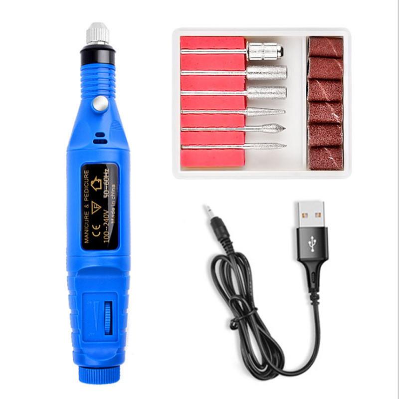 

Pen Portable Electric Style Nail Polishing And Manicure Machine Nail Grinder синий
