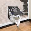 Plastic Pet Lockable Screen Door Magnetic Flap Self-Closing Pet Door Dog Flap Door  Home Garden