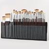 26Pcs Nylon Paint Brush Set Watercolor Acrylic Paint Brushes with Flat Round Fan Shapes Portable Paintbrush Kit for Students Artists Oil Painting