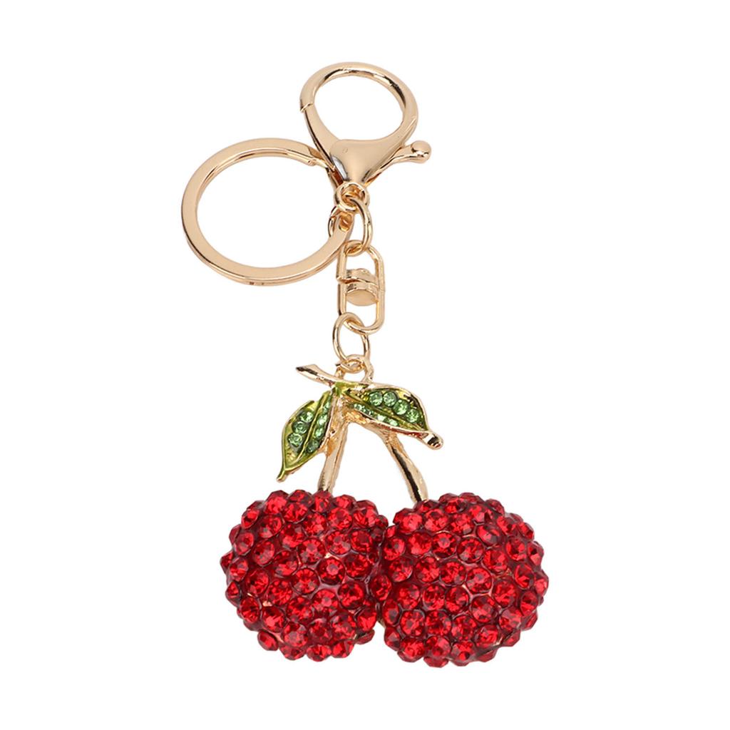 Cherry Keychain Cherry Shape Cute Fashion Car Keychain with Key Rings Hook Cute Keychain for