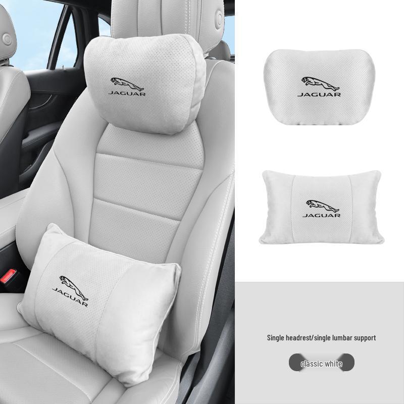 Atmungsaktive Nackenstützen-Kopfstützen aus Wildleder für Jaguar XEL/XFL/F-PACE Autositze
