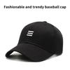 Hat Trendy Simple Three Horizontal Bars Summer Baseball Men Women'S Fashion Leisure Sunshade Cap
