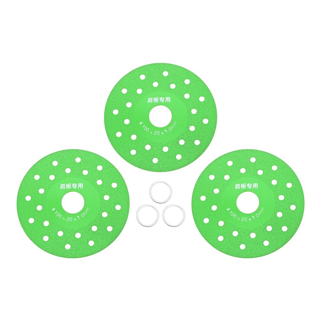 3pcs Rock Plate Special Cutting Pieces 110mm Diamond Grinding Discs for 4Inch Angle Grinders Cutting Rock Slabs Glass Tiles