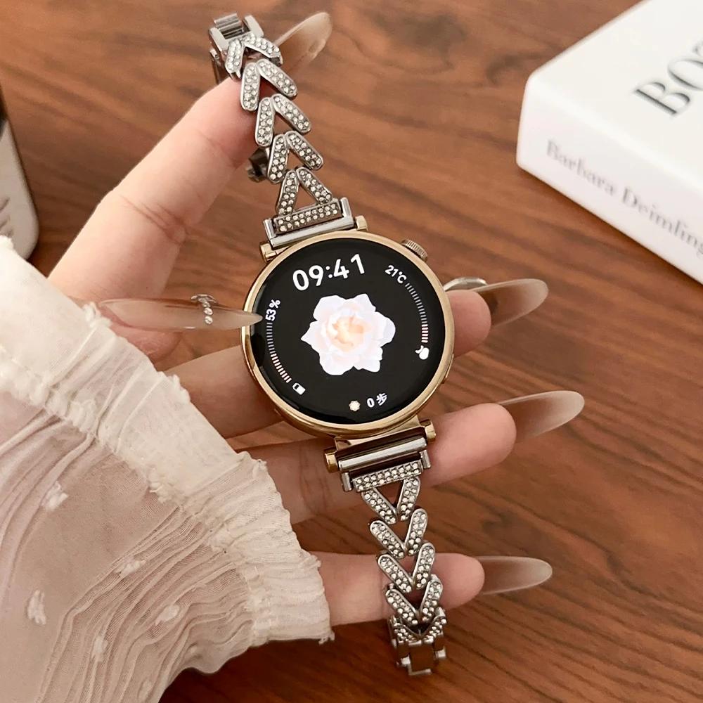 Diamant-Schlankes Armband für Huawei Watch GT6 Pro GT5 GT4 46mm Luxuriöses Damenarmband für Samsung Galaxy 7 5 6 4 Classic 40mm 44mm 42 47mm