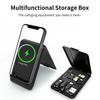 New Multi-function Universal Smart Adapter Card Storage Box 15W Wireless Charging for iPhone Travel Portable Storage Bag
