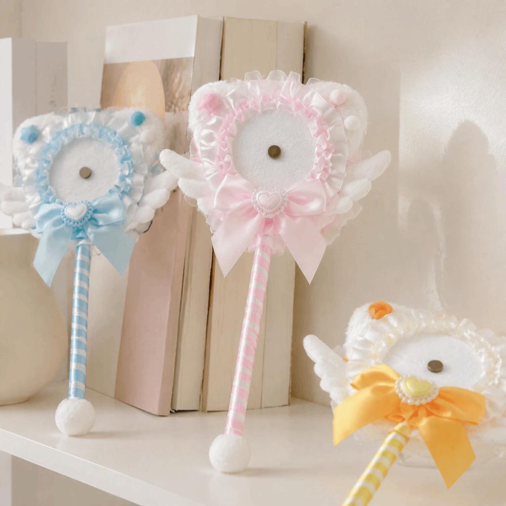 Cat Ears Magnetic Anime Badge Holder Love Heart Bow Badge Magic Wand Cute Ruffle Lace Badge Display Stick Ita Bag Accessories