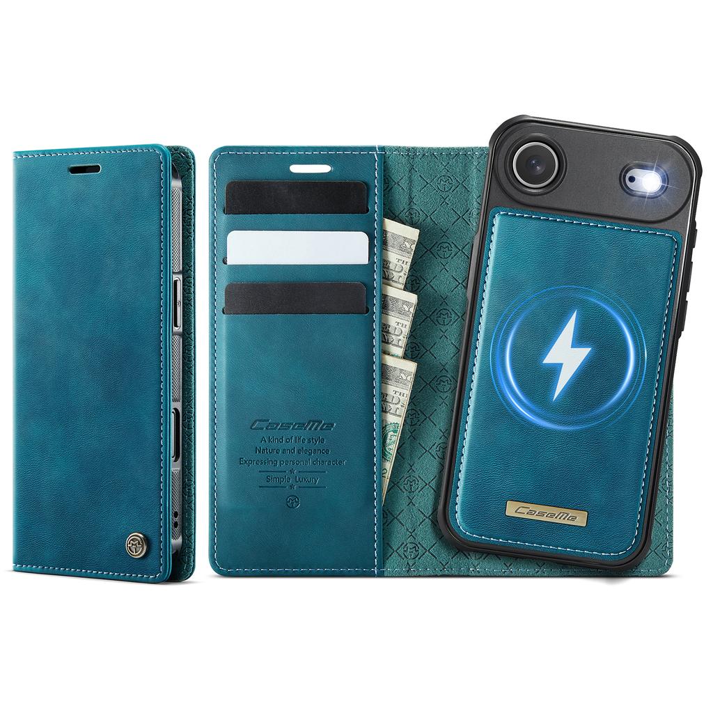 For iPhone Air Case CASEME C49 Compatible with MagSafe RFID Blocking Detachable Wallet Leather Phone Cover