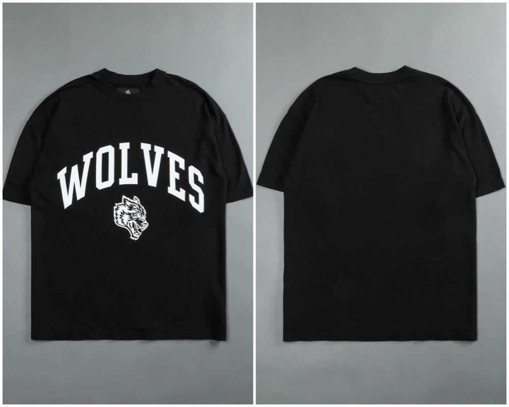 

DARC SPORT Trendy Brand Women Fitness Cotton Breathable T-Shirt Gym Wolf Graphic Print Short Sleeve T Shirts Fitness Mens Tees S