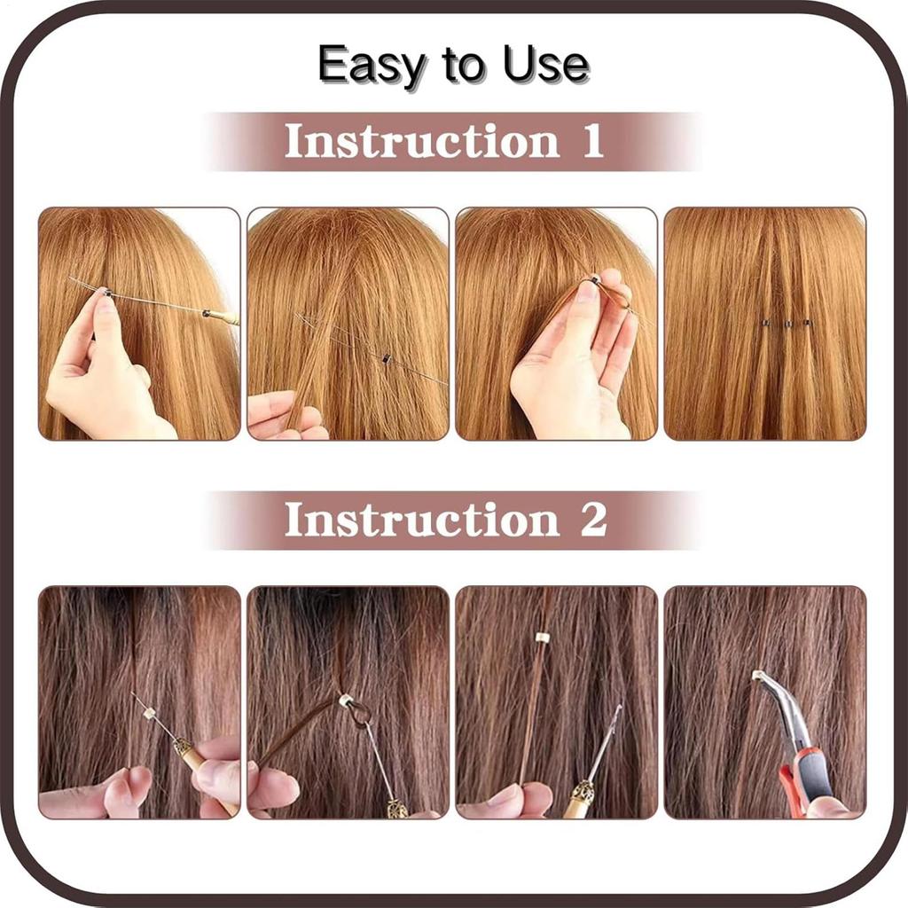 Haarverlängerungs-Werkzeugset Haarverlängerungs-Entfernungswerkzeug Haarstyling-Zubehör für Zuhause Mädchen Damen Tanz Hochzeit Dating Party